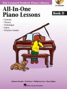 PIANO LESSONS - ALL IN ONE - book D + Audio Online (lessons, theory, technique, solos, practice games)