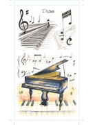 Vreckový poznámkový zošit s potlačou klavír