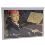 Pohlednice jako puzzle W. A. ​​​​Mozart u klavíru